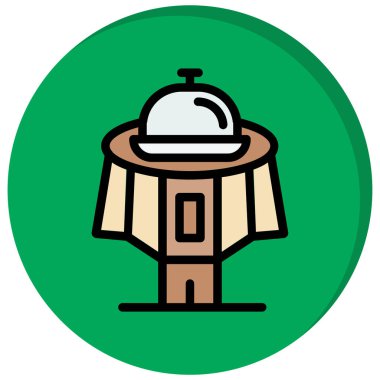 Yemek. Web simgesi basit illüstrasyon