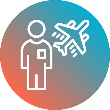 Havaalanı simgesi soyut arkaplan grubunda izole edildi