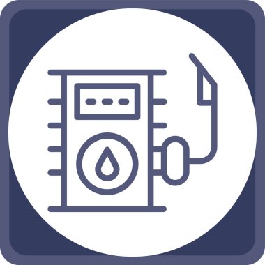 Benzin istasyonu simgesinin vektör illüstrasyonu