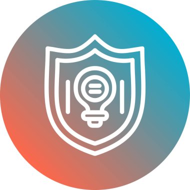 kalkan ikon vektör illüstrasyonu