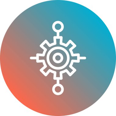 dişli simgesinin vektör illüstrasyonu