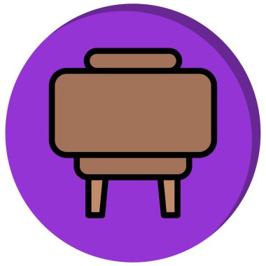 Mobilya simgesinin vektör illüstrasyonu