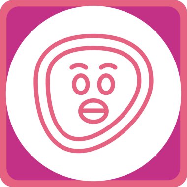 Benzersiz emoji vektör çizgisi simgesi