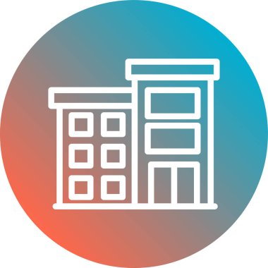 Modern yapı simgesinin vektör illüstrasyonu