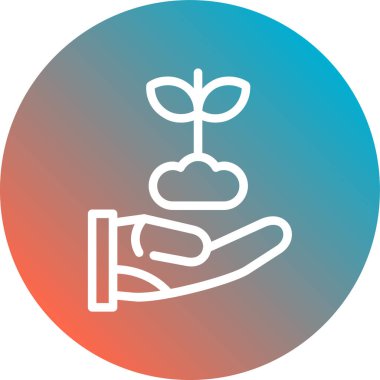 Bahçıvanlık ve modern ikonun vektör çizimi. Güzel bir bahçe ve doğa.