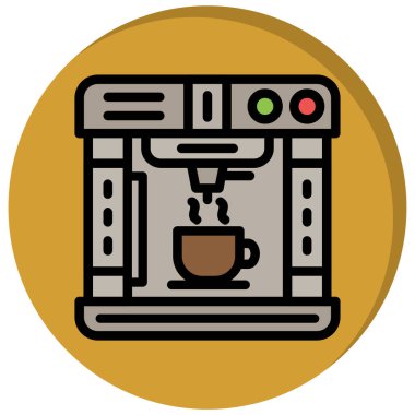 kahve makinesi simgesini, vektör çizim