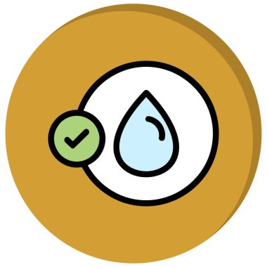 Yuvarlak su simgesinin vektör çizimi