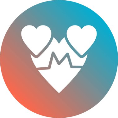 Kalp ikonu vektör illüstrasyonu