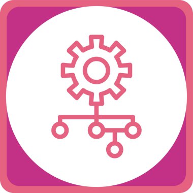 Dişliler. Web simgesi basit illüstrasyon