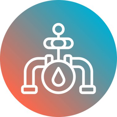 Gaz simgesinin vektör illüstrasyonu