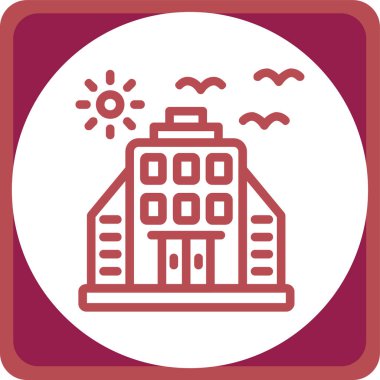 Bir ev simgesinin vektör illüstrasyonu