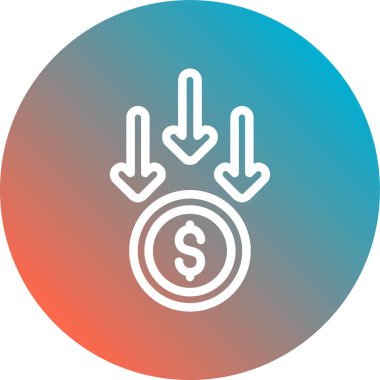 Para simgesinin vektör illüstrasyonu