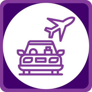 Araba simgesinin vektör illüstrasyonu