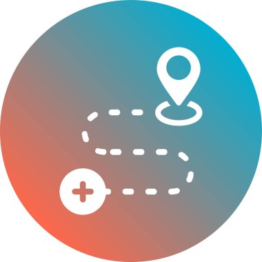 Vektör konumu simge illüstrasyonu