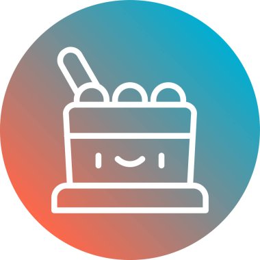 doğum günü partisi simgesi vektör özeti çizimi