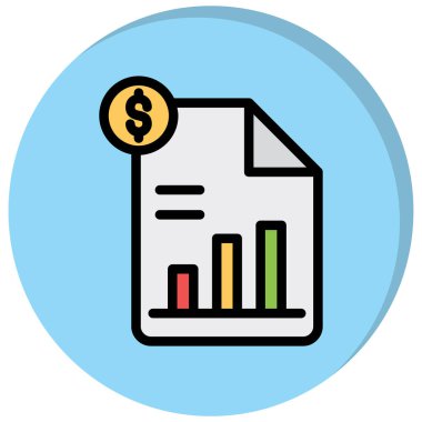 veri analiz vektörü renk simgesi