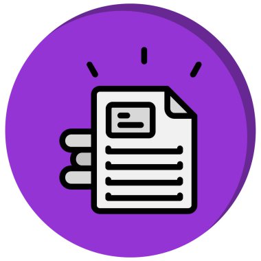 Belge simgesinin vektör illüstrasyonu