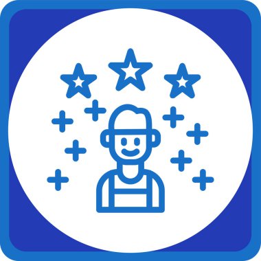 Yıldızlı bir adamın vektör çizimi