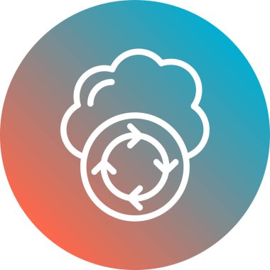 Bulut simgesinin vektör illüstrasyonu