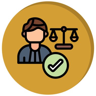 adalet simgesi vektör illüstrasyonu