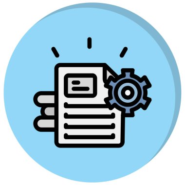 Web simgesi, dişlilerin vektör illüstrasyonu