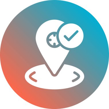 Bir pin simgesinin vektör illüstrasyonu