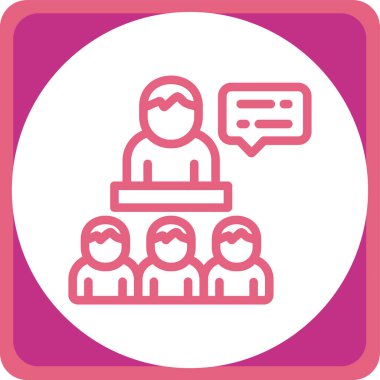 Konuşma balonu olan bir grup insanın vektör çizimi