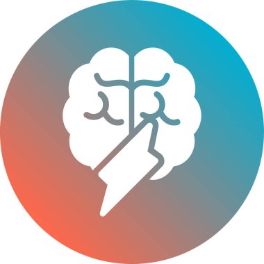 İnsan beyni simgesi, vektör illüstrasyonu