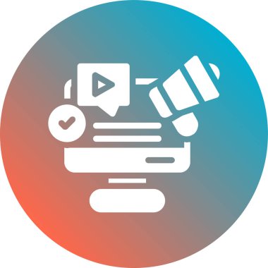 video. Web simgesi basit illüstrasyon