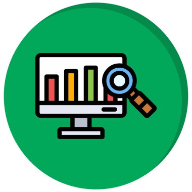 Analiz grafiği vektör simgesi modern basit vektör illüstrasyonu