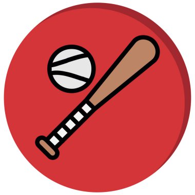 Beyzbol. Web simgesi basit illüstrasyon