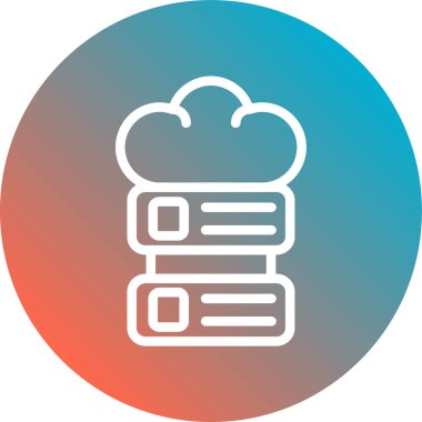 Bulut simgesi vektör illüstrasyonu