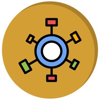 Veri paylaşım simgesi, vektör illüstrasyonu