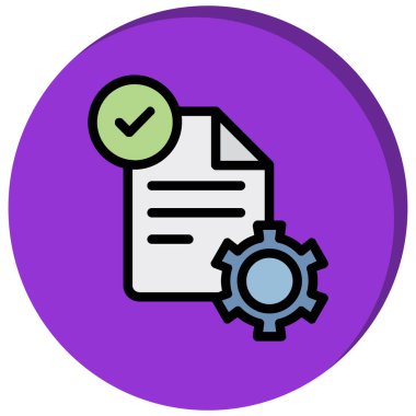 belge simgesi vektör illüstrasyonu