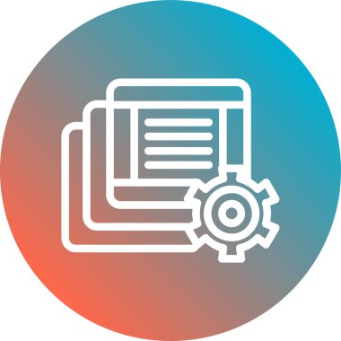 Vektör Belgesi düz biçim simgesi