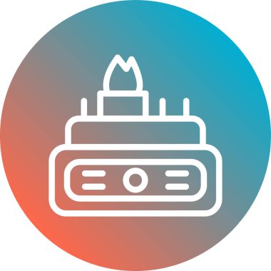 Elektrik dolgu simgesinin vektör illüstrasyonu