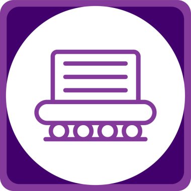 Eşsiz elektronik sistem çizgisi vektör simgesi