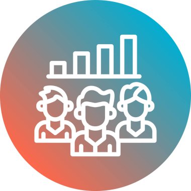 iş insanları düz vektör simgesi