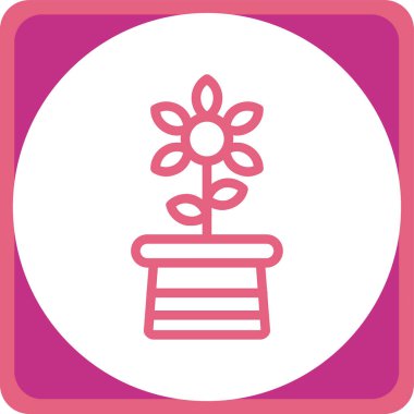 güzel bahçe vektör çizgisi simgesi