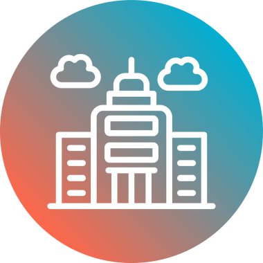 Bulut simgesi vektör illüstrasyonu