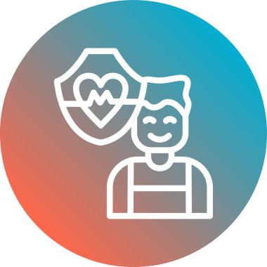 Kalp simgesinin vektör illüstrasyonu