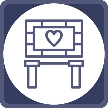 Televizyon. Web simgesi basit illüstrasyon