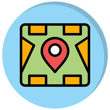 harita konumu simgesi. vektör çizim