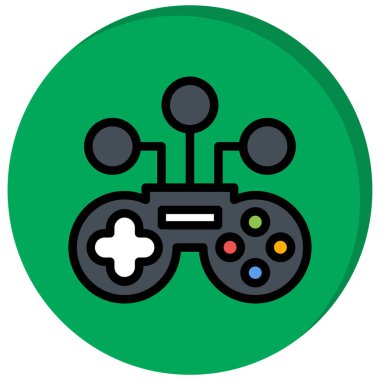 Oyun çubuğu simgesi, vektör illüstrasyonu beyaz arkaplanda izole edildi