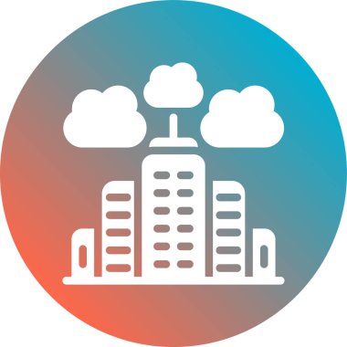 Bulut hesaplama simgesi vektör illüstrasyonu