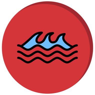 Su. Web simgesi vektör illüstrasyonu