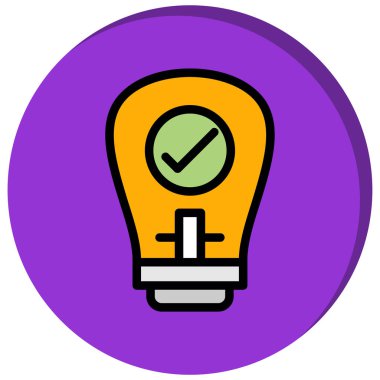 Bir fikrim var. Web simgesi basit illüstrasyon