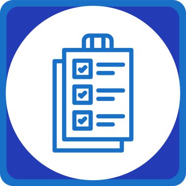 Kontrol listesi. Web simgesi basit illüstrasyon