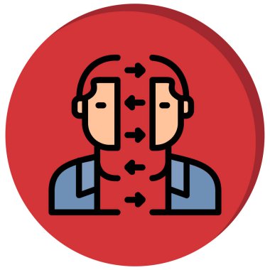 Müşteri vektör illüstrasyon renk simgesi