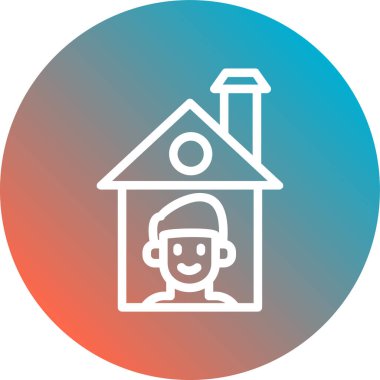 Bir ev simgesinin vektör illüstrasyonu